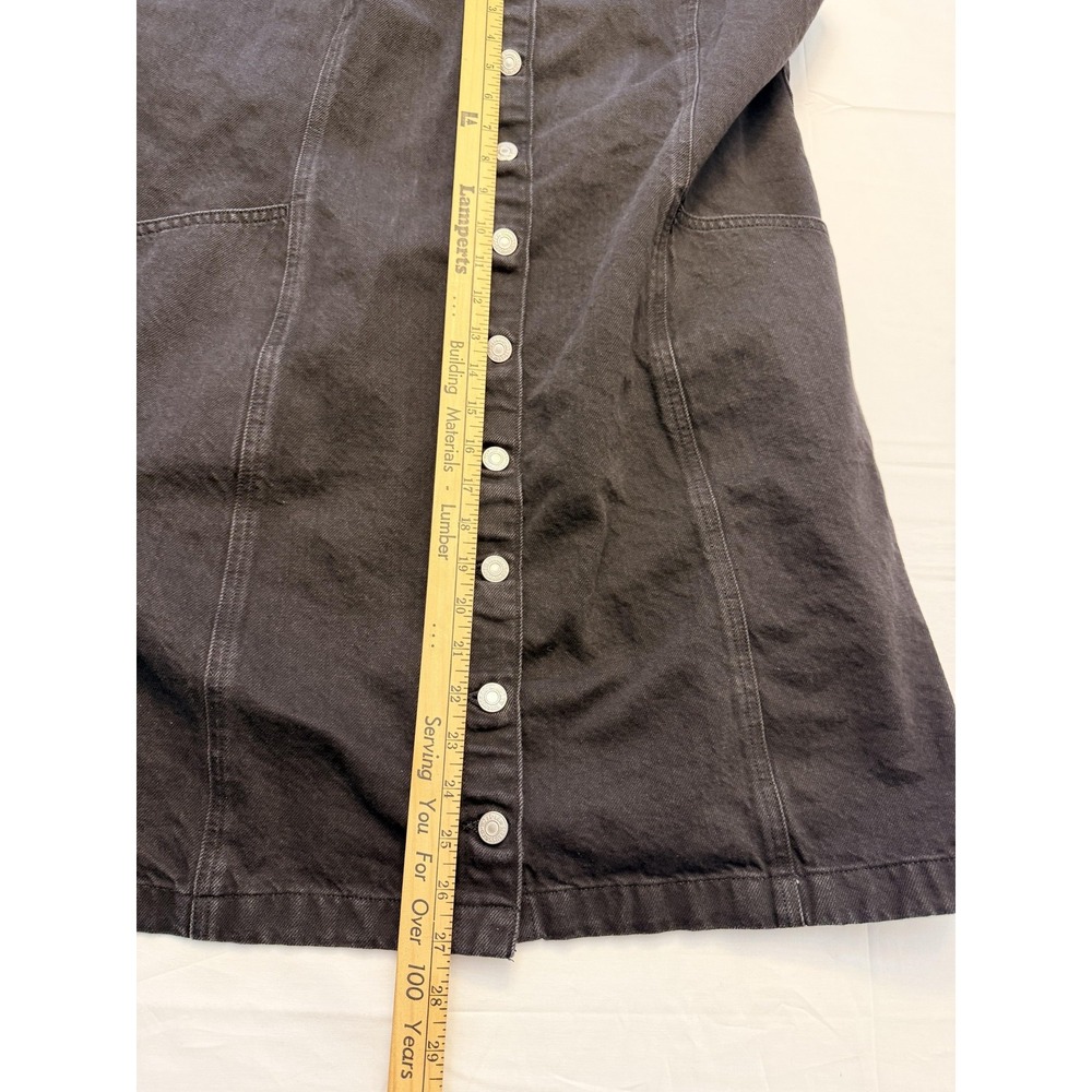 Levi's‎ Dress Womens 2XL Gray Denim Button Front Sleeveless A Line Belted - Picture 3 of 10